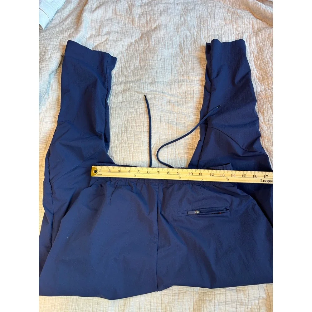 Jordan 23 Engineered Track Pants Navy Blue Nylon Tapered Zipper Cuffs Mens Small